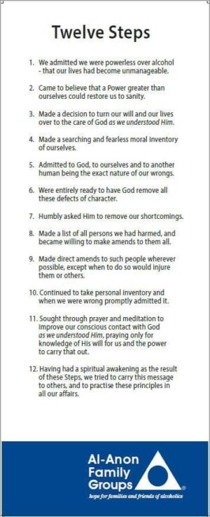 UK110  Al-Anon Twelve Steps Roller Banner  (ORDER LITERATURE SEPARATELY)
